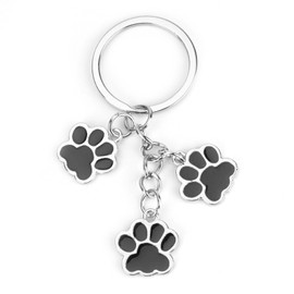 Key Ring Cat Claw Shaped Women Key Ring Cat Key Ring Birthday Gift Gifts for Cat Lovers Backpack Key Ring Accessory Black, silver, S