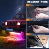 KEEPDSGN 6PCS RGB LED Under Car Underglow body Light Strip