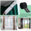 BENECREAT 10m Black Curtain Tape, 75mm Curtain Pleat Tape Perforated
