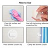 6 Pcs Shower Curtain Clips Self Adhesive Shower Splash Clips