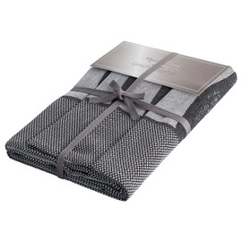 Moon Luxury Pack of 4 Tea Towels Approx. 50 x 70 cm 100% Cotton with Flamingo Pattern (Anthracite)