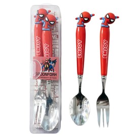 2 Pcs Cute Spider Utensils Set, Novelty Flatware with Cute Silverware Spoon and Fork, Portable Travel Set (spider)
