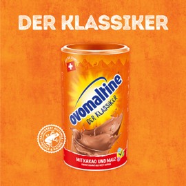 Ovomaltine Kakao-Pulver mit dem einzigartigen Geschmack nach Malz und hochwertigem Cacao, nachhaltig - für heiße Schokolade (1 x 500g)