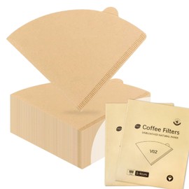 200pcs V60 Coffee Filters, Disposable Unbleached Compatible Coffee Filter Papers, Coffee Filter Papers Size 02 for Coffee Dripper, V-Shaped Drip Tip, Coffee Machines(1-4 Cups)