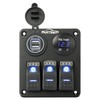 Partsam Panel de interruptor basculante de 3 bandas de 12