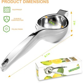 Apprise Deals lemon Squeezer, Lemon Juicer, Heavy Duty Citrus Juicer, Metal Lime, Solid Hand, Durable Orange, Manual, Lemon Press, Lime Press