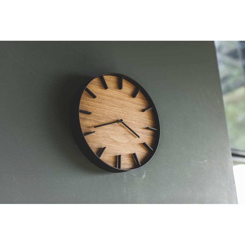 Yamazaki Home Wall Clock - Modern Wood Home Decoration, Brown