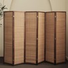 Furnnylane 6 Panel Room Divider and Folding Screen Room Divider,Bamboo
