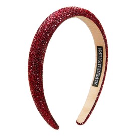 Alpenflüstern Costume Headband Glitter Wide Women's Hair Accessories Headband Non-Slip for Dirndl (Red) ADV149