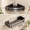 Aluminum Shower Caddy for Bathroom Storage – No-Drill Wall-Mounted Organizer