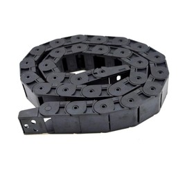 URBEST 18mm x 25mm Black Plastic Flexible Nested Semi Closed Drag Chain Cable Wire Carrier 1M for Electrical Machines