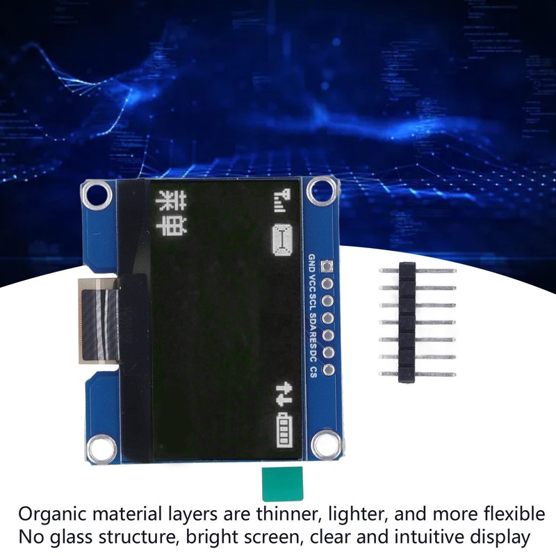 7Pin 1.54in IPS Display Module SPD0301 Drive IC 128X64 SPI