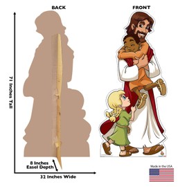 Cardboard People Jesus with Children Life Size Cardboard Cutout Standup - Creative for Kids