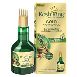 Kesh King Aceite ayurvédico para el cabello, aceite de hierbas con bhringraj y amla, mejora el crecimiento del cabello, reduce la caída del cabello, nutre el cuero cabelludo, proporciona cabello largo y grueso, 10.14 onzas líquidas