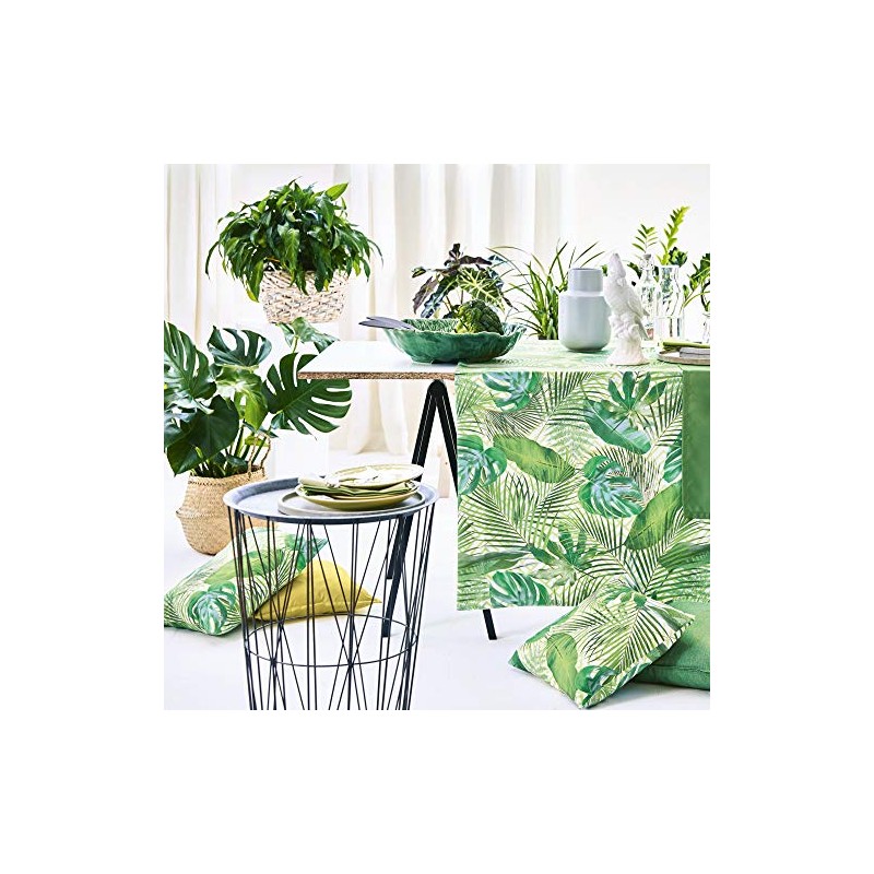 Apelt Table runner, COTTON, green, 140 x 48 x 0.5