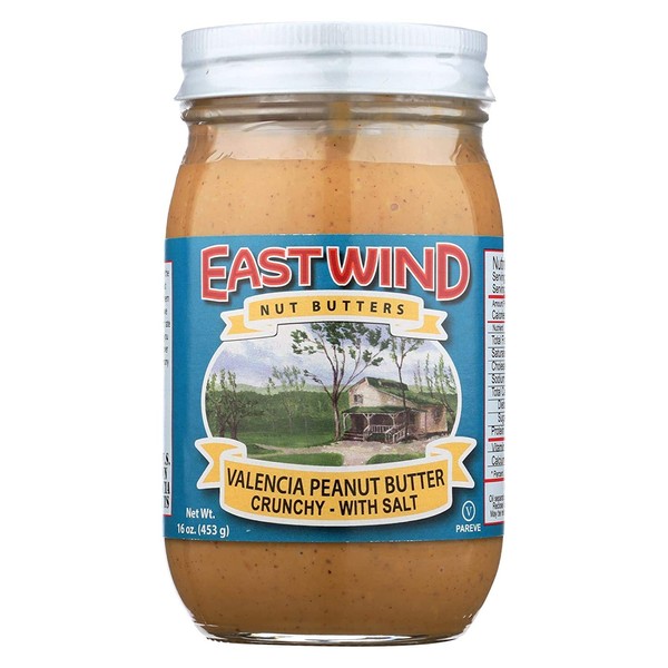 EAST WIND, PEANUT BUTTER, CRUNCHY, Pack of 6, Size 16 OZ - No Artificial Ingredients