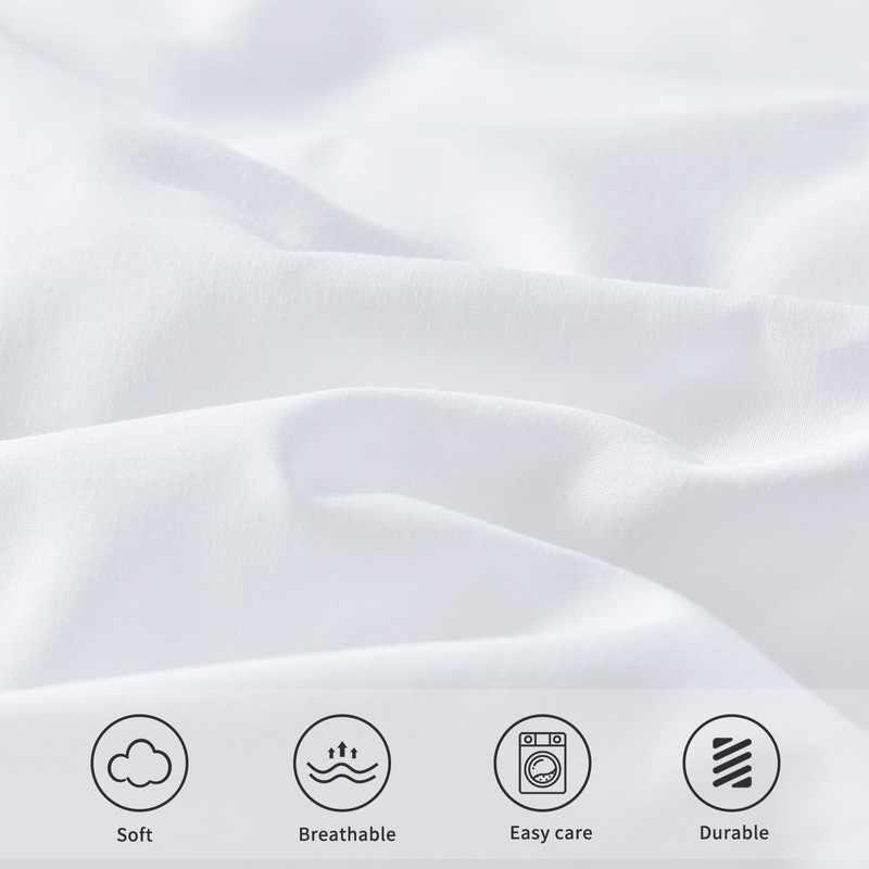 Tifschlaf King Size Fitted Sheet - White Kingsize Bed Sheet