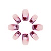 SINHOT Valentine's Day Press-On Nails - Medium Square Red Ombre