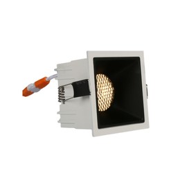 Aisilan Square Recessed Lighting, 7W 3-inch Canless Ceiling Spotlight with Honeycomb Mesh, Indoor LED Recessed Downlight,Anti-Glare, Warm White, COB CRI 97 for Living Room Corridor