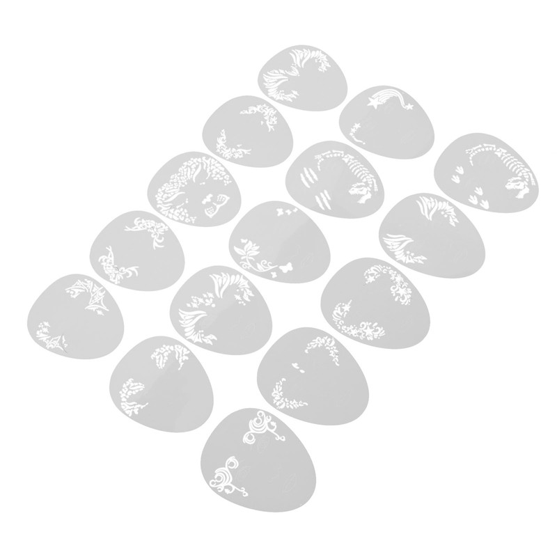 15 Pcs Face Paint Stencils Set PP Reusable Temporary Face