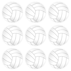 45 Pcs Volleyball Cutouts Sports Cutouts for Balls Bulletin Board Sport Classroom Decoration Baby Shower Birthday Party Essentials Volleyball Paper Die Cuts for DIY Kids Projects Crafts