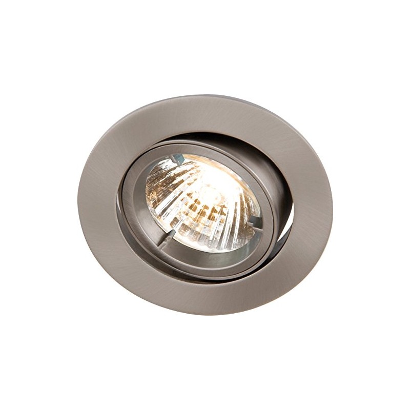 Knightsbridge IP20 230V/12V GU10/MR16 Brushed Chrome Recessed Tilt Twist &