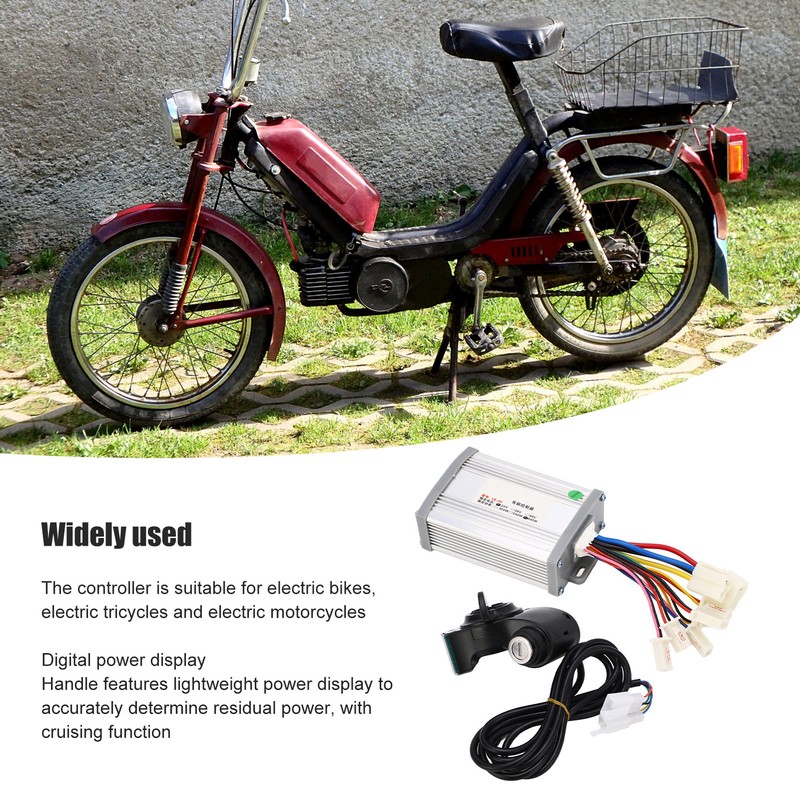 24V 800W Electric Bike Controller Thumb Throttle Handle Kit Lithium