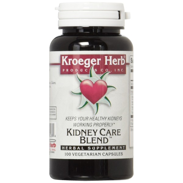 Kroeger Herb Kidney Care Blend Vegetarian Capsules, 100 Count