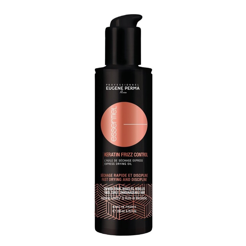 Essentiel Keratin Frizz Control Express Drying Oil Tames the Material
