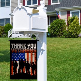 Nepnuser Thank You Veterans Garden Flag Honoring All Who Served Party Decoration American Patriotic Double Sided Yard Outdoor Decor
