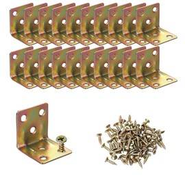 20PCS Heavy Duty Corner Braces L Shape Brackets 30x30x30mm, 90 Degree Joint Right Angle L Bracket for Furniture Wood Cabinets Shelves,Package Include Screws