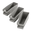 Maximex Shoe Holder for Ballerinas, Polypropylene, Grey, 3er Pack, 26.5