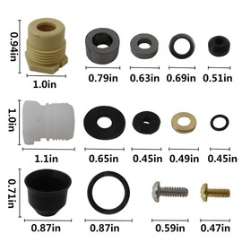 630-7755 Wall Hydrant Repair Kit Replacement by BLUE ELF for Prier 300, 400 and 500 Series, Contain 1 x 339-3001 Packing for Right Hand Packing Nut (Graphite);