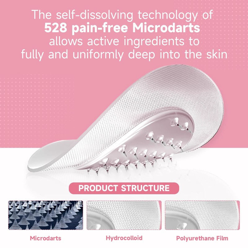 8 Pairs Microdart Eye Patches, Collagen Peptide Under Eye Patchs