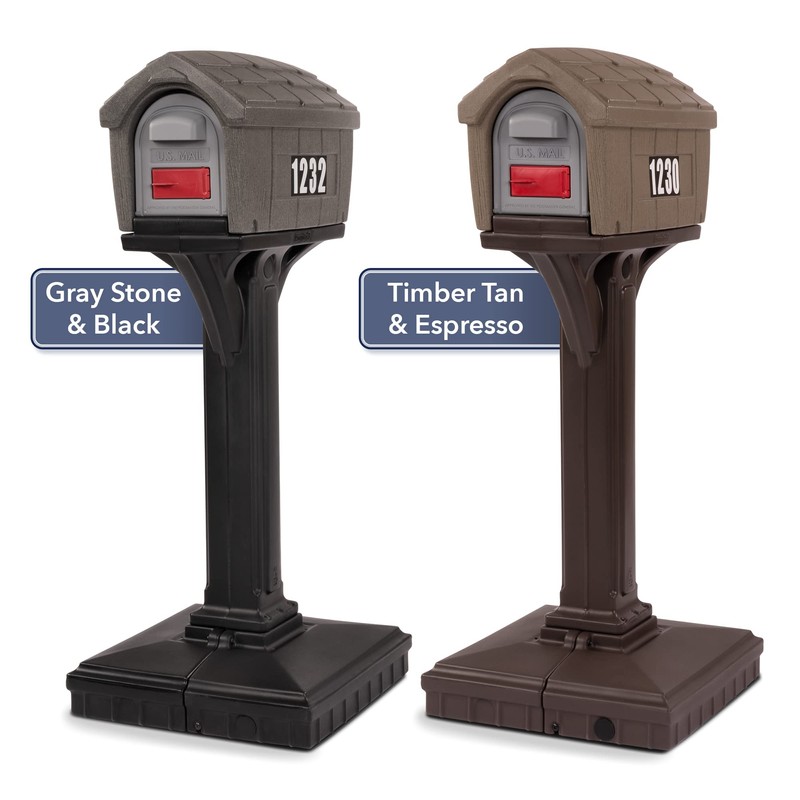 Dig-Free Easy Up Home Mailbox, Graystone/Black, Made in The USA