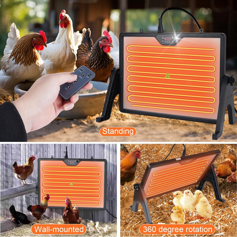 Chicken Coop Heater Radiant Chicken Heater for Inside Coop 180W