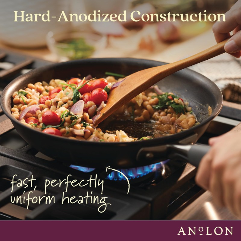 Anolon Advanced Home Hard-Anodized Nonstick Skillets (2 Piece Set- 10.25-Inch