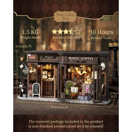 CUTEBEE Dollhouse Miniature with Furniture, DIY Wooden Dollhouse Kit Plus Dust Proof, Creative Room Idea