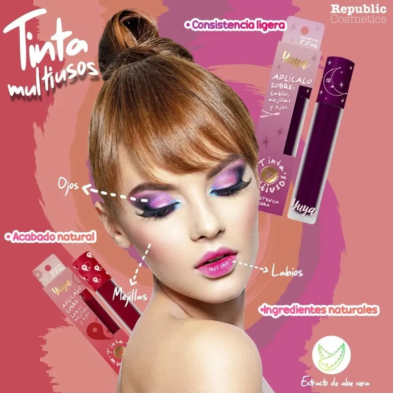 Tinta Multiusos Yuya Labios Mejillas Y Ojos 5.5ml Fugaz