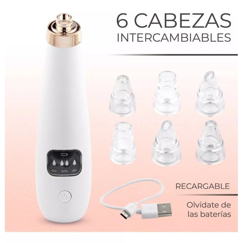 EG Limpiador Extractor De Espinillas Y Suciedad 6 Cabezales