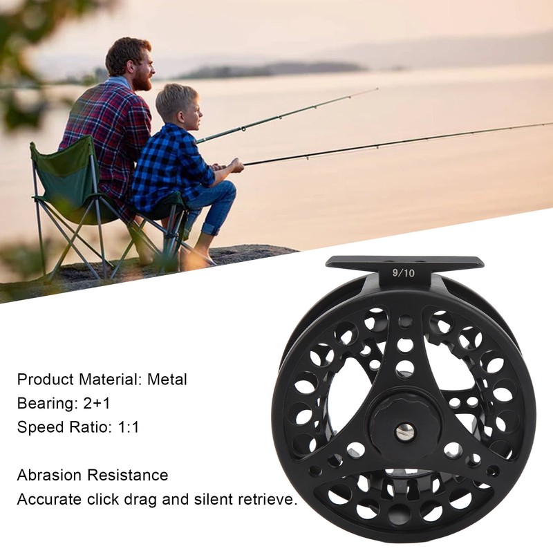 9/10 Fly Fishing Reel Large Arbor Fly Reel Smooth Casting
