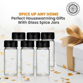Clear Plastic Spice Jars w/Sifter Caps (Food Grade - BPA Free) (Small Round Spice Jar & Cap)