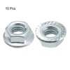 sourcing map 5/16-18 Serrated Flange Hex Lock Nuts, Carbon Steel