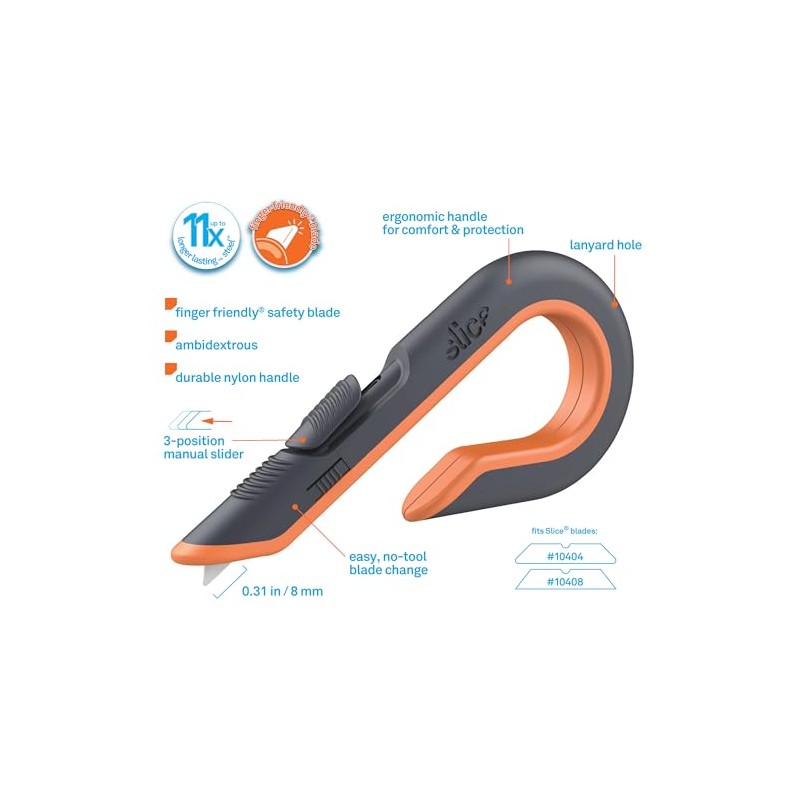 Slice - 10400 Box Cutter, 3 Position Manual Button with