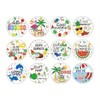 CAA Trading™ 100 x Tropical Beach Summer Stickers 12 Designs