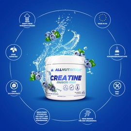 ALLNUTRITION Creatine Muscle Max Dietary Supplement - Creatine Monohydrate with Taurine - Performance Increase and Muscle Building - No Added Sugar - Instant Powder 250 g - Blackberry