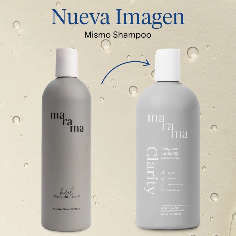Marama Shampoo Herbal 500ml Orgánico Fortalece