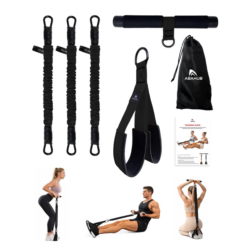 Abahub Ligas de Resistencia para Ejercicio con Pedal y Mango