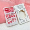 Square Press on Nails Medium Fake Nails with Designs White