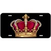 King Crown Black Novelty Car Auto License Plate
